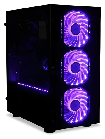 iBox Passion V4 černá / PC skříň / Mini Tower / RGB podsvícení / dálkové ovládání / tvrzené sklo / 1x USB 3.0