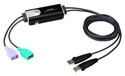 ATEN Boundless KM černá / KVM kabel / USB / 1,8 m / USB-A