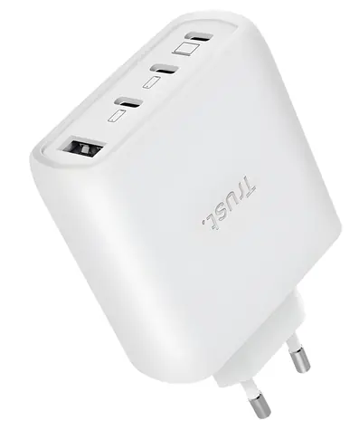 Trust Maxo 65W 4-Port bílá / Nabíječka / GaN / 65W / 1x USB-A / 3x USB-C