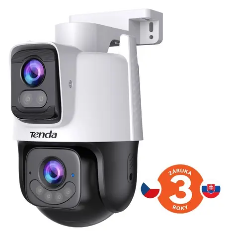 Tenda RH9-WCA bílá / Venkovní otočná IP kamera / Dual Lens 2x 3 MP / Wi-Fi 6 / mikrofon & repro / IR / IP65