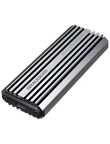 GrauGear G-M201-AC-10G šedá / Externí box pro M.2 NVMe SSD / PCIe 3.0 / USB-C / 10 Gbit/s