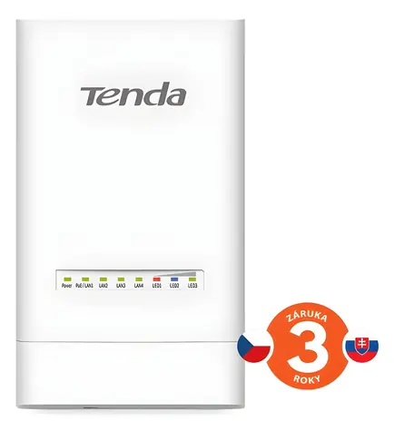 Tenda OS3 / Venkovní CPE / Wi-Fi 5 / 5 GHz / 867 Mbps / 4x LAN / 12 dBi / IP65