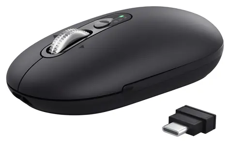 Trust Seron Slim černá / Kancelářská myš / Optická / 3200 DPI / USB + Bluetooth / 7 tlačítek