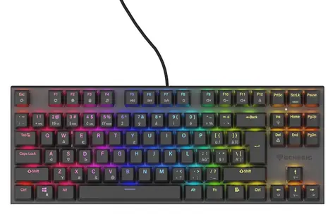 Genesis Thor 303 TKL RGB Outemu Peach Silent černá / Herní klávesnice / Mechanická / CZ/SK layout / USB