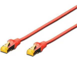 Digitus CAT 6A S/FTP červený / Patch kabel / 10m / AWG 26/7 / LSZH / 500 MHz