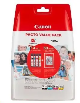 Canon CLI-581XL / Cartridge / Photo Value Pack / Multipack 4 ks / černá + barevná