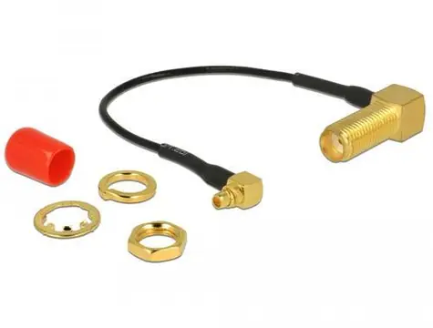 DeLock SMA - MMCX / Anténní kabel / 90° / 50 Ohm / 10 cm