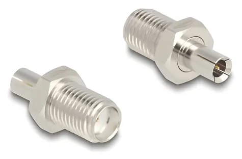 DeLock stříbrná / Adaptér SMA (F) - TS9 (M) / pozlacené kontakty / 50 Ohm