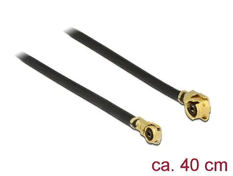 DeLock MHF (M) - MHF IV/HSC MXHP32 (M) 0,4 m černá / Anténní kabel / 50 Ohm / 1.13 / Úhlové konektory