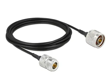 Delock N (M) - N (F) LMR100 / Anténní kabel / 3 m / 50 ? / černá