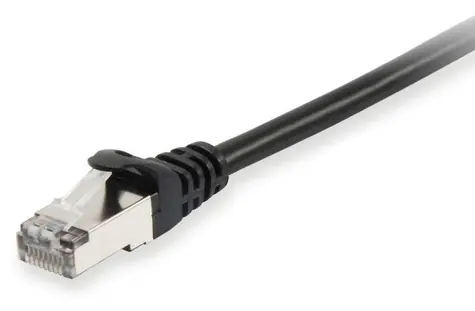Equip Cat6 černá / Patch kabel / S/FTP / 2xRJ-45 / 10 m / LSZH