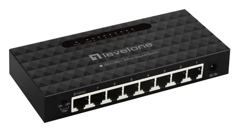 LevelOne GEU-0821 / Switch / 8x Gigabit Ethernet / Unmanaged / nástěnná montáž