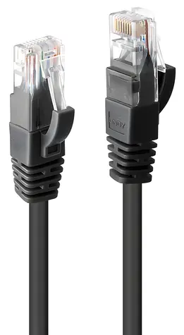 Lindy černá / Síťový kabel / Cat6 U/UTP / RJ-45 / 5 m