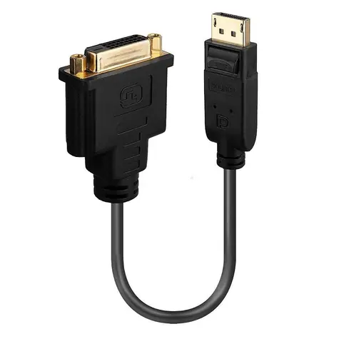 Lindy DisplayPort na DVI-D černá / Adaptér / 0,15 m / 1920×1200 / 60 Hz