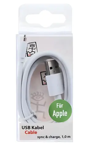 2GO bílá / Datový a nabíjecí kabel USB - Lightning / 1 m
