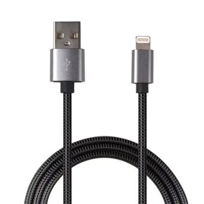 2GO Luxury / Nabíjecí a datový kabel / USB - Lightning / kovové konektory / 1 m