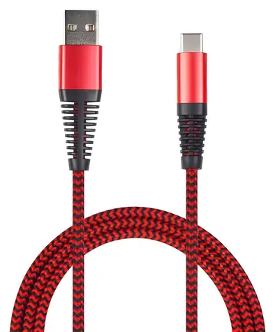 2GO USB-C 1 m červená / Datový kabel / USB 3.2 Gen 1 / nylon