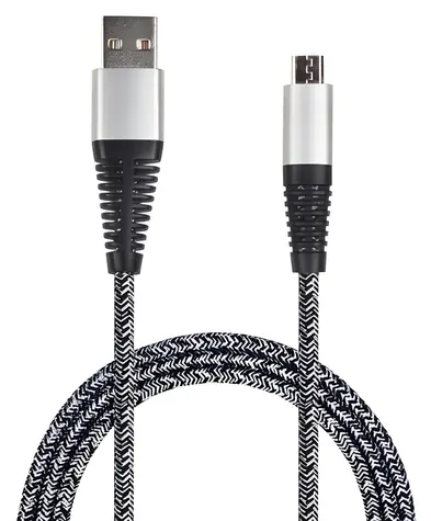 2GO USB-A - Micro-USB 1 m stříbrná / Datový a nabíjecí kabel / Nylon