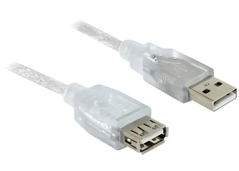 DeLock USB-A - USB-A bílá / Prodlužovací kabel / USB 2.0 / 1,8 m