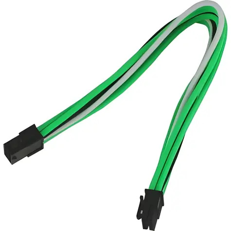 Nanoxia NX8PE3EGWS černá/zelená/bílá / Prodlužovací kabel / PCI-E 8-pin / 30 cm