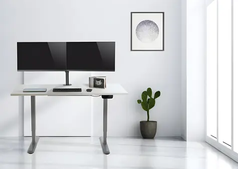 Equip černá / Stolní držák pro 2 monitory / 13