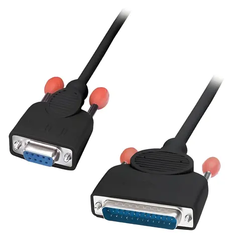Lindy 9 na 25 pin šedá / Sériový kabel / 2 m / Sub-D