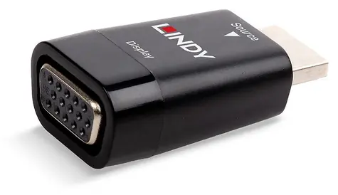 Lindy HDMI na VGA černá / Adaptér / 1920×1200 px / 60 Hz