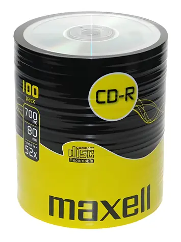 Maxell CD-R 700 MB / 52x / 80 min / 100 ks / Spindl