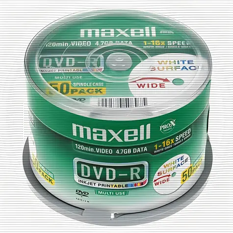 50ks Maxell DVD-R 4,7GB / 16x / Cake box / Potisknutelné