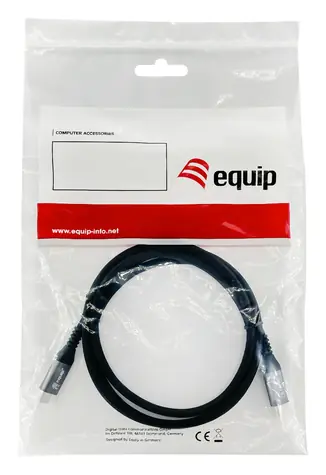 Equip USB-C Gen2 černá / Prodlužovací kabel USB-C (M) - USB-C (F) / USB 3.2 Gen 2 / 10 Gbit/s / 1 m