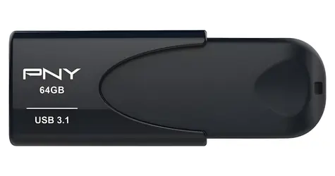 PNY Attaché 4 64GB černá / Flash disk / USB 3.2 Gen 1 / čtení 80 MB/s / zápis 20 MB/s