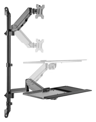 Equip černá / Nástěnný držák monitoru / 17-32