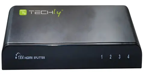 Techly IDATA HDMI-4K4 černá / HDMI splitter / 1x HDMI vstup / 4x HDMI výstup / 4K / 3D / HDCP 1.2