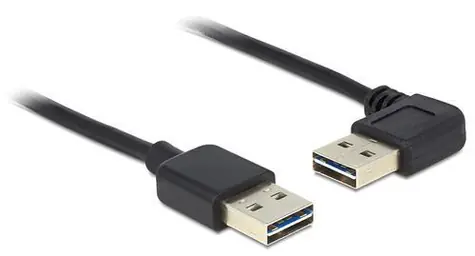 Delock Easy-USB A-A 90° černá / USB kabel / 5 m / USB 2.0