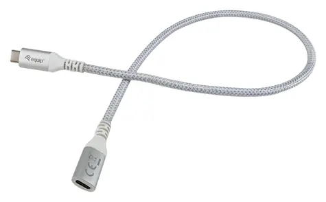 Equip bílá / Prodlužovací kabel USB-C / USB-C (M) - USB-C (F) / 0,5 m / 10 Gbit/s / 100 W PD