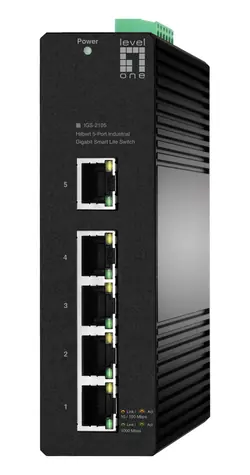 LevelOne IGS-2105 Hilbert / Switch / 5 portů / Gigabit Ethernet / Managed / DIN lišta / IP30