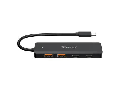 Equip 4-Port USB-C 3.2 Hub černá / Hub / 2x USB-A 3.2 Gen2 / 2x USB-C 3.2 Gen2 / 10 Gbps