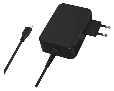 LC-Power LC-NB-GAN-90-C černá / Napájecí adaptér pro notebook / 90 W / USB-C / GaN