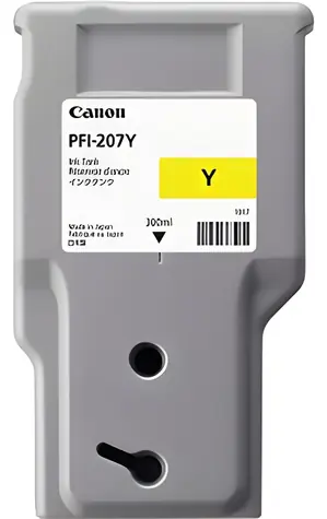 Canon PFI-207Y žlutá / Inkoustová cartridge / pigmentová / 300 ml / iPF680, iPF685, iPF780, iPF785