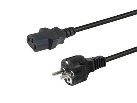 Equip CEE 7/7 - C13 černý / Napájecí kabel / 3 m / 250 V / 10 A