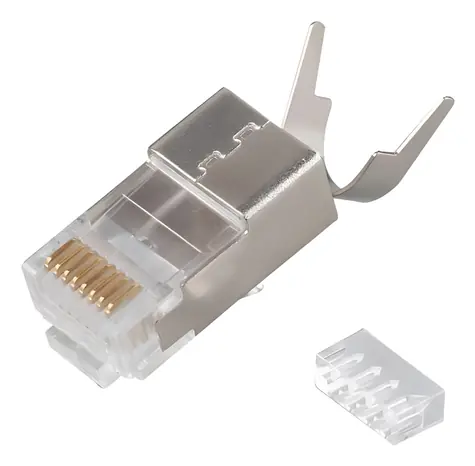 Equip Cat8.1 stříbrná / Konektor RJ45 / stíněný / pozlacené kontakty / 50 ks