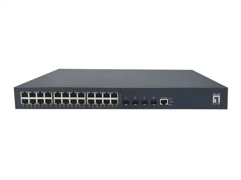 LevelOne GTP-2871DP / Switch / 24x GbE PoE+ / 4x 10G SFP+ / PoE+ 400W / L3 / 19