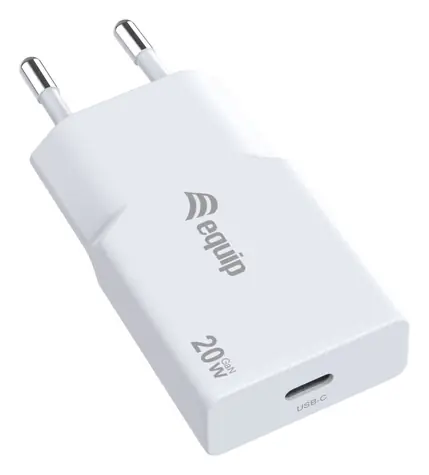 Equip GaN 20W bílá / Síťová nabíječka / USB-C / Power Delivery 3.0 / Quick Charge 3.0