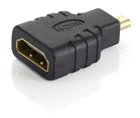 Equip microHDMI na HDMI černá / Adaptér / pozlacené konektory