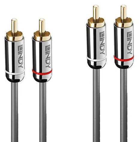Lindy Cromo 2x RCA - 2x RCA antracitová 10 m / Audio kabel / Propojovací