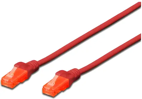 Digitus Cat6 U/UTP červený / Patch kabel / RJ45-RJ45 / 2 m / LSZH / AWG 26