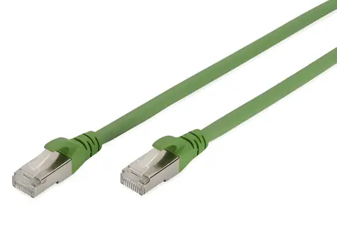 Digitus CAT 6A S/FTP zelený / Patch kabel / PUR plášť / 20 m / AWG 26/7 / RJ-45