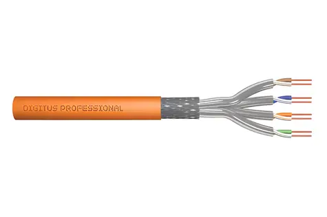 Digitus CAT 7 S/FTP / Instalační kabel / 500 m / AWG 23/1 / B2ca / oranžová