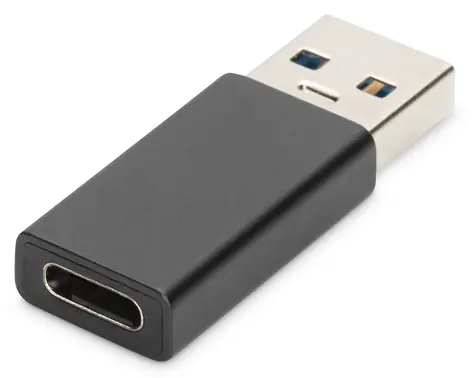 Digitus USB-A na USB-C černá / Redukce / USB 3.0 / 5 Gbit/s