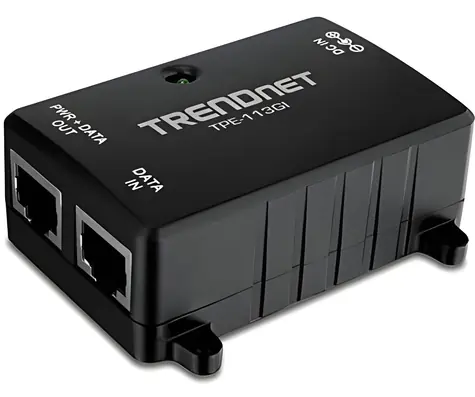 TRENDnet TPE-113GI / Gigabit PoE injektor / 802.3af / 15,4 W / 2x GbE
